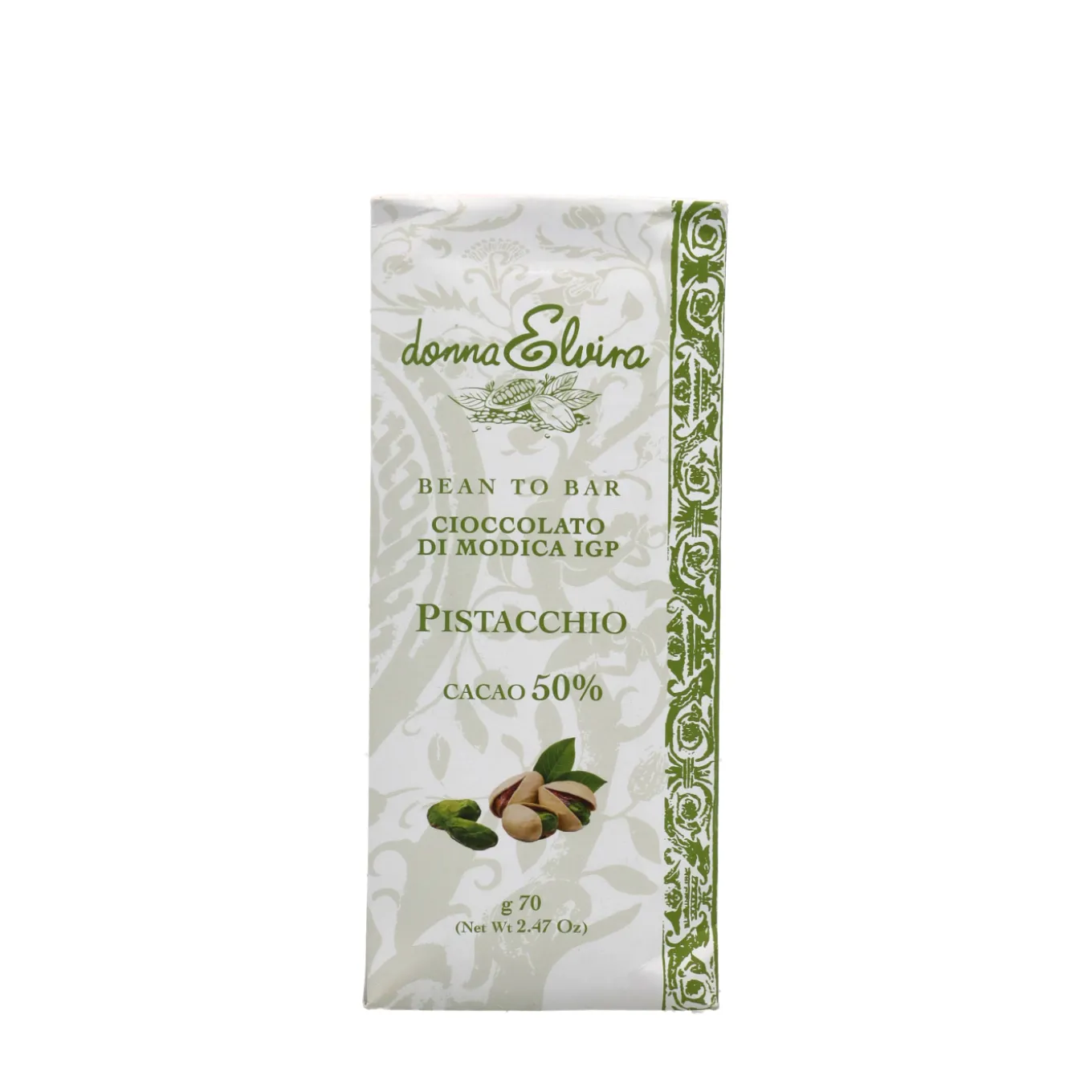 Cioccolato di Modica con Pistacchio 80g