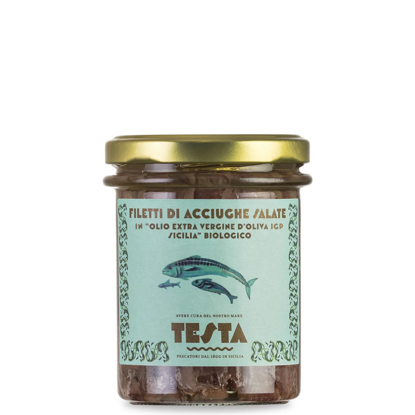 Filetti di Acciughe Salate in Olio Evo Sicilia IGP Bio 200g