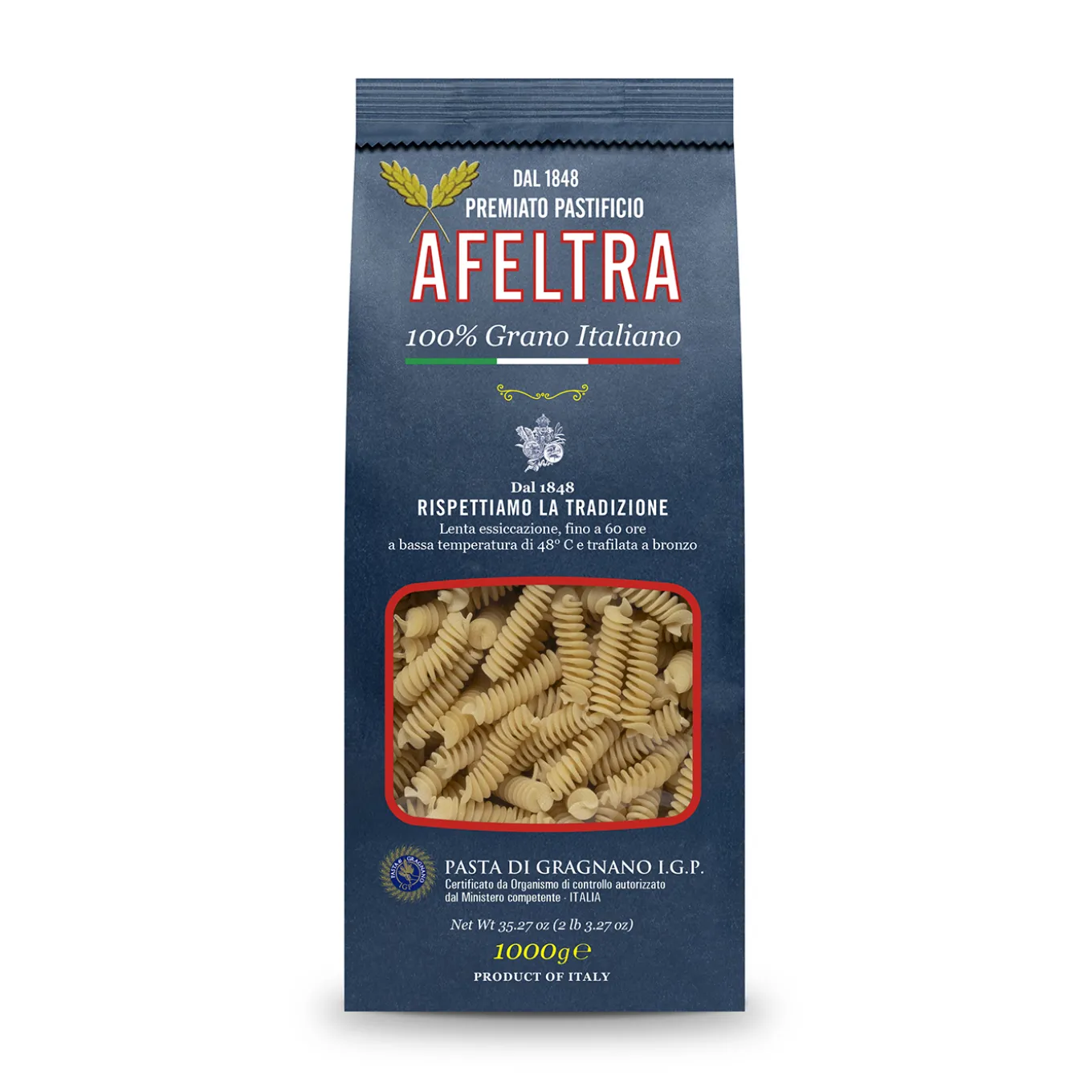 Fusilli Corti Pasta di Gragnano IGP 100% Grano Italiano 1Kg