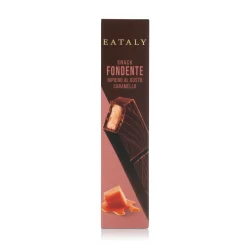 Snack Barretta di Cioccolato Fondente ripiena di Crema al Gusto Caramello 65g
