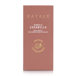 Tavoletta di Cioccolato Bianco con Caramello e Granella di Noci Pecan 75g