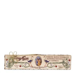 Torrone Bianco Tenero con Mandorle Nocciole e Cannella 200g