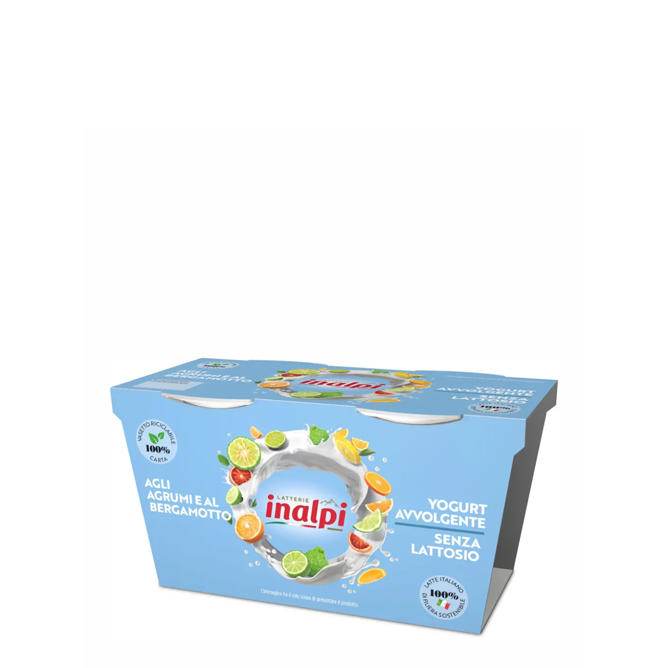Yogurt Intero Senza Lattosio agli Agrumi e al Bergamotto 2x125g